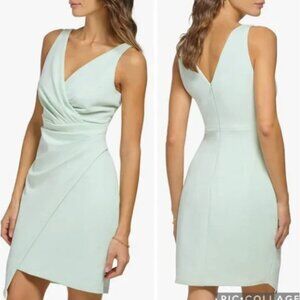 Guess Sleeveless Asymmetrical Sheath Dress Mint Green 8